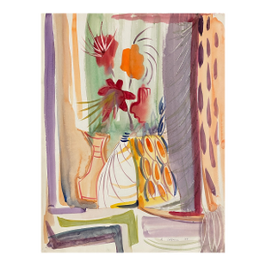 1954 Robert Colborne Mid Century Modern Floral Still Life Painting