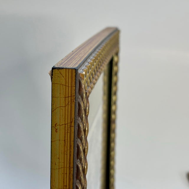 Vintage Signed Egyptian Papyrus Nile Hunting Scene in Textured Gold Frame For Sale - Image 9 of 13