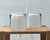 Striking, cube-shaped table lamps from ikea's iviken series, manufactured in the 1990s. Made of frosted glass with a...