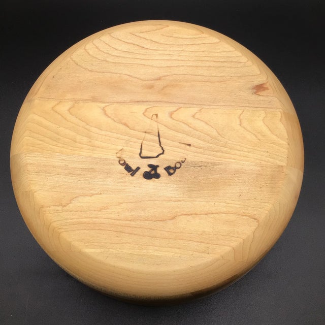 Brown Cherry Wood Bowl Hand Made in Idaho For Sale - Image 8 of 12