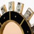 Spanish Modernist Sunburst Mirror in Giltwood, Black Glass and Brass, Circa 1990 For Sale - Image 9 of 9