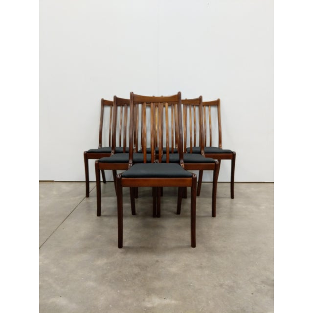 Wood Set of 6 Vintage Mid Century Modern Dining Chairs For Sale - Image 7 of 9