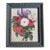 ‘Vintage Garden” 8x10 Traditional Botanic Inspired Pink and Purple Floral Painting on Natural Linen Canvas Framed in Antique Style Black Frame. For Sale