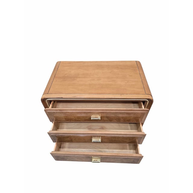 Beige Mid 20th Century Chest/Nightstand by American of Martinsville For Sale - Image 8 of 9