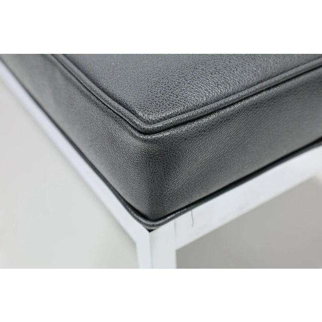 Mid 20th Century Florence Knoll Bench in Holly Hunt Leather For Sale - Image 11 of 11