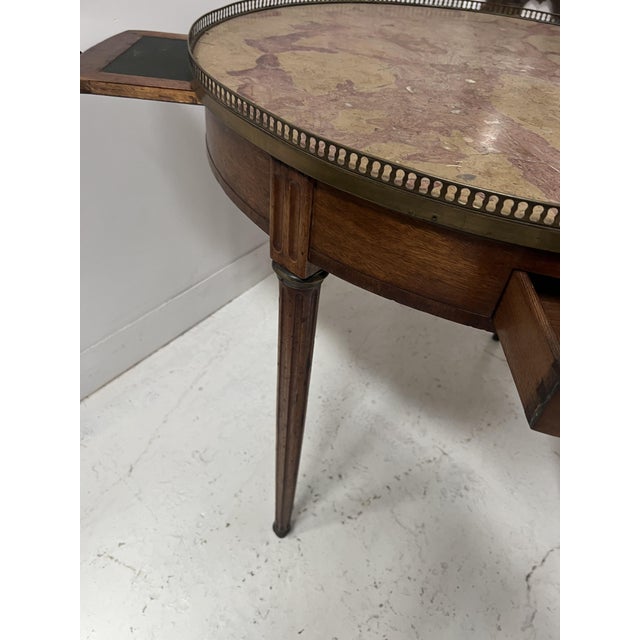 Wood 20th Century Louis XVI Bouillotte Table in Veneered Wood For Sale - Image 7 of 11