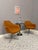Eames Vintage, Mid Century Modern Vecta Group Swivel Chairs in Burnt Orange For Sale - Image 4 of 12