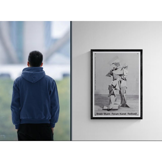 Erwin wurm forum kunst rottweil – 1984 original vintage exhibition poster by erwin wurm – contemporary art – 84.1x59.4 cm...