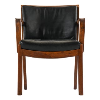 Armchair in Mahogany and Leather from Tove & Edvard Kindt-Larsen, 1930s For Sale