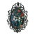 Mid-Century Italian Ornate Cast Metal Oval Wall Plaque – Baroque Floral Still Life For Sale