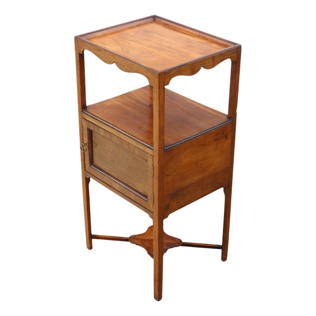 Antique Georgian Mahogany Bedside Table, 1800 For Sale