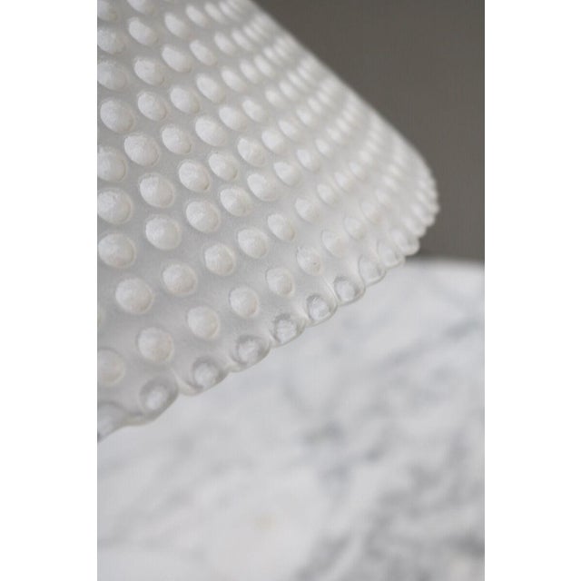 White Sculptural Glass Table Lamp from Peill & Putzler, 1970s For Sale - Image 8 of 10
