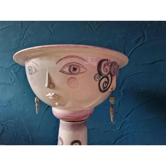 Large Ceramic Sculpture in the style of Björn Wiinblad, 1970s For Sale - Image 3 of 11