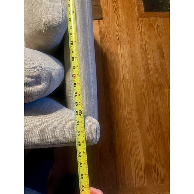 Linen Rowe Sylvie Bench Sofa For Sale - Image 9 of 11