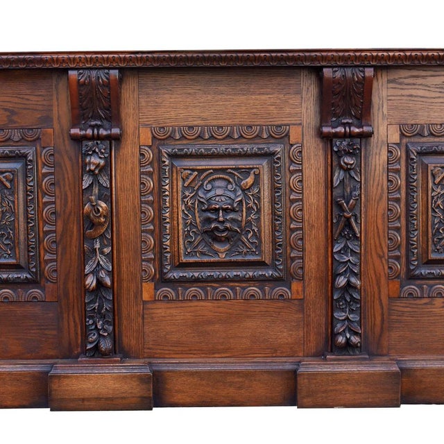 Victorian Carved Oak Front and Back Bar, 1880, Set of 2 For Sale - Image 12 of 18