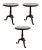 Vintage Set of 3 Cast Metal Occasional Pedestal Tables With Stone Top For Sale - Image 10 of 10