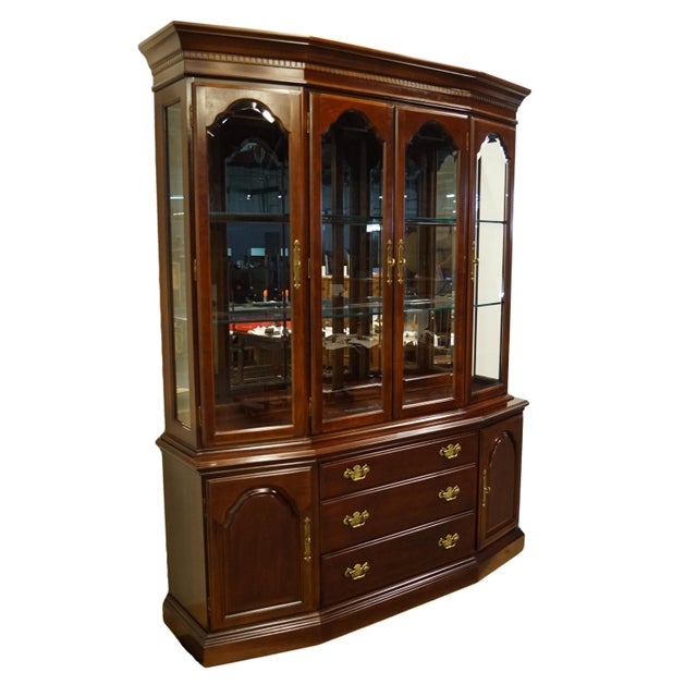 Bernhardt Furniture Traditional Solid Cherry China Cabinet | Chairish