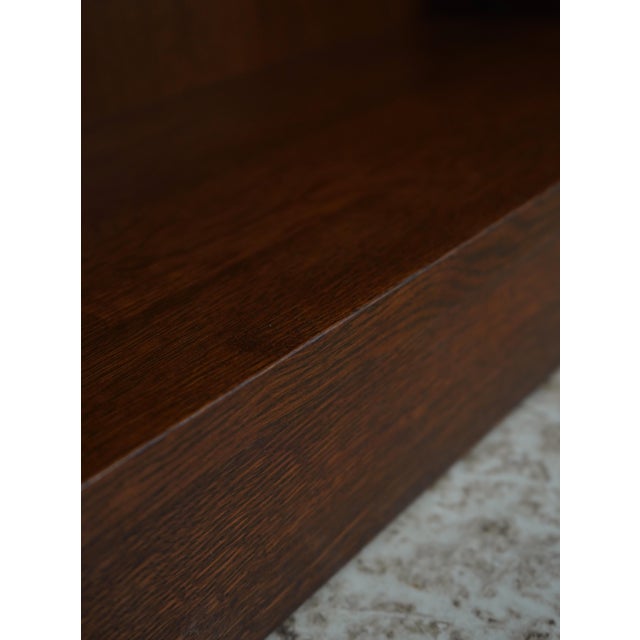 Wood Stickley Mission Oak Arts & Crafts Open Bookcase For Sale - Image 7 of 12