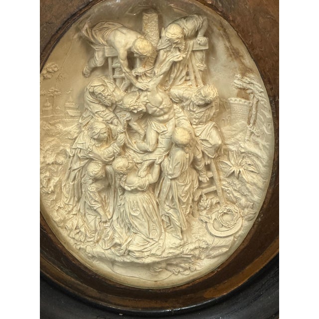 19th Century Carved Meerschaum Devotional Relief of The Descent from the Cross For Sale - Image 9 of 16