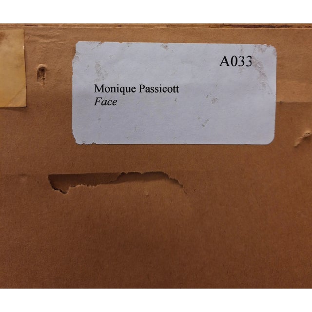 Monique Passicot 1984 Oil Painting " Portrait of Nobody ", Framed For Sale - Image 10 of 11