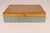 Florentine gilt-wood hinged jewelry/decorative box with hand-painted detail opening to reveal a painted beige interior...