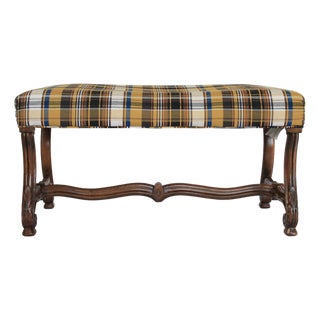Vintage Baker Furniture Company Upholstered Bench or Dressing Stool For Sale