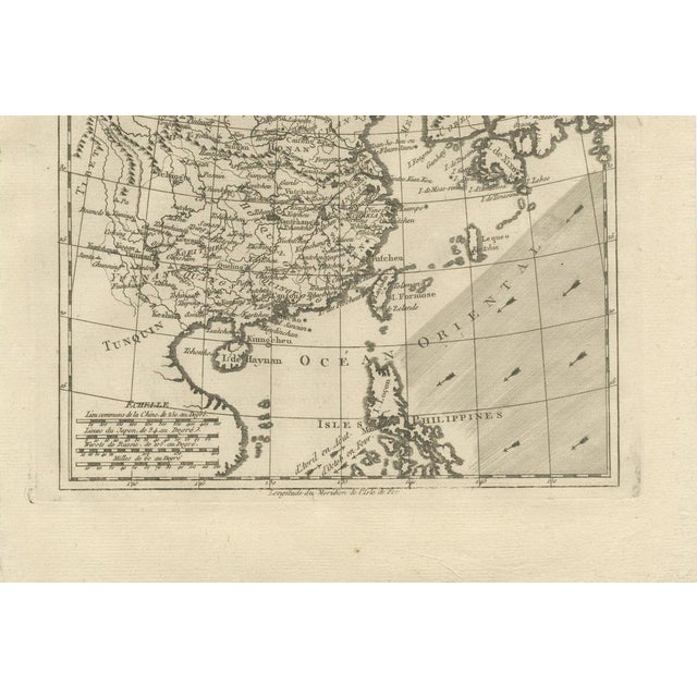 Antique East Asia Map by Bonne, 1780 For Sale - Image 5 of 10