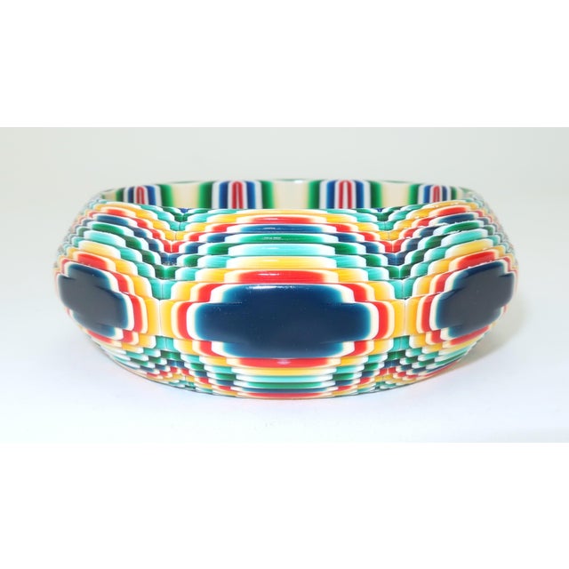 Plastic Lea Stein French Fused Plastic Op Art Bangle Bracelet, c.1970 For Sale - Image 7 of 13