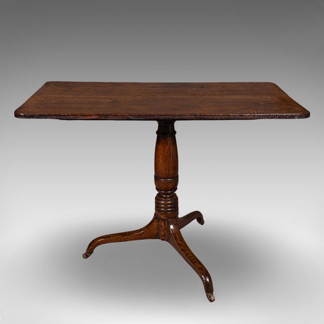 Late 19th Century Antique Parlour Drinking Table, Scottish Oak, Tilt Top, Country House, Victorian For Sale - Image 5 of 12