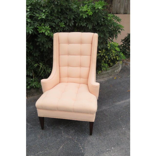 Mahogany Tall Living Room Side Accent Chair For Sale - Image 12 of 12
