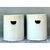 White Vintage White Ceramic Low Stools - Pair For Sale - Image 8 of 12