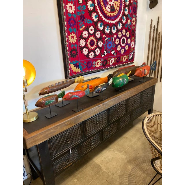 African Early 21st Century Bozo Mali Fish Puppet on Stand For Sale - Image 3 of 4