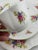 1940s Shelley Hulmes Rose Trio Dainty Shape, Vintage English Bone China 3 Piece Tea Set For Sale - Image 5 of 9