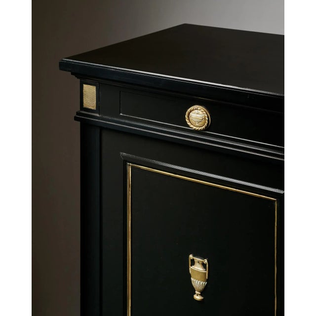 1910s Directoire Style Ebonized French Buffet For Sale - Image 5 of 9