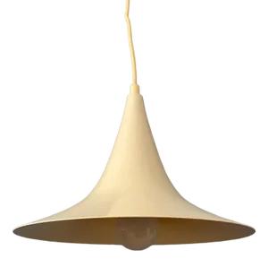Mid-Century White Space Age Witch Hat Pendant Lamp