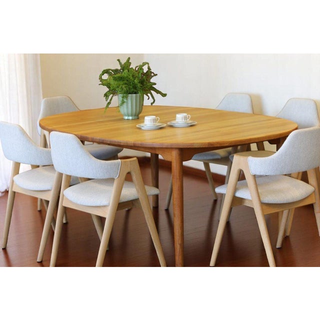 1970s Vintage Oval Dining Table in Oak from Brdr. Andersen, 1960s For Sale - Image 5 of 14