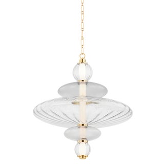 Hudson Valley Lighting Williams 24.75 in. 1 Light Pendant in Aged Brass Finish For Sale