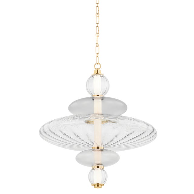 Hudson Valley Lighting Williams 24.75 in. 1 Light Pendant in Aged Brass Finish For Sale