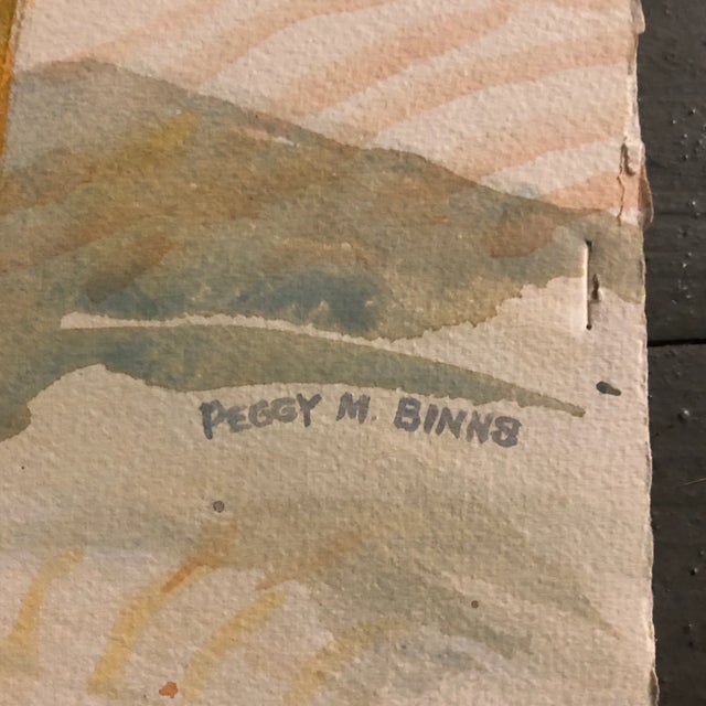 Original painting on watercolor paper 15 x 22 on uneven paper signed bottom right minor splatter of paint done by artist