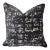 Double-Sided Graphite and Ivory Silk Velvet Square Pillow For Sale