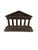 Two cast iron architectural pillars after the Greek Parthenon. Two different sizes, can be used as decor or as bookends....