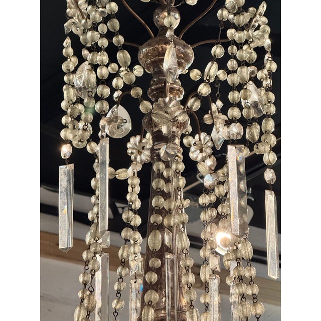 19th C. Italian Silverleaf Wood and Crystal Chandeliers For Sale - Image 11 of 12