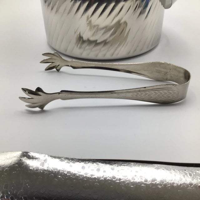 Stainless Steel Double Wall Insulated Ice Bucket With Ice Tongs by Tamari For Sale In Sacramento - Image 6 of 13