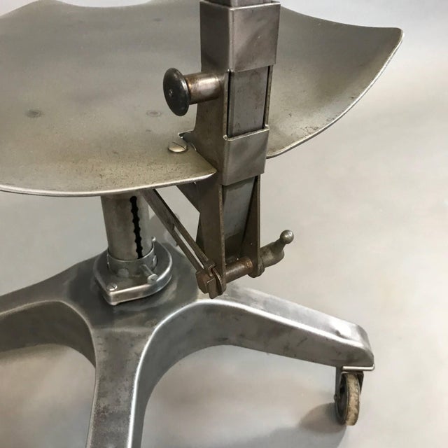 Metal Mid 20th Century Industrial Steel Burroughs Adjustable Posture Office Chair For Sale - Image 7 of 9
