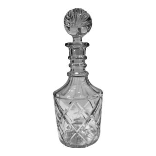 Antique Georgian Style Cut Lead Crystal Decanter For Sale