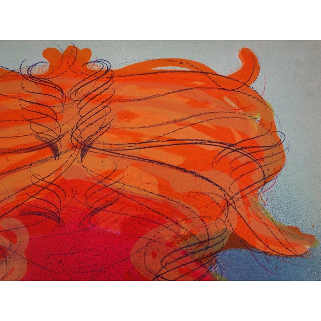 Jean Messagier, Tribute to Federico Fellini, Lithograph For Sale - Image 3 of 6