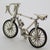 1980s Vintage Italian Handmade Genuine Silver & Rubber Sport Bicycle Dollhouse Miniature For Sale - Image 5 of 8