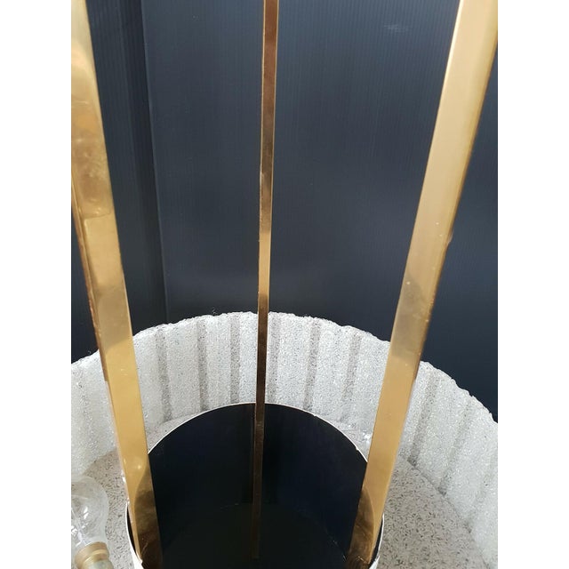 Metal Vintage Brass Resin Steel Ceiling Light by Arlus House, 1960s For Sale - Image 7 of 8