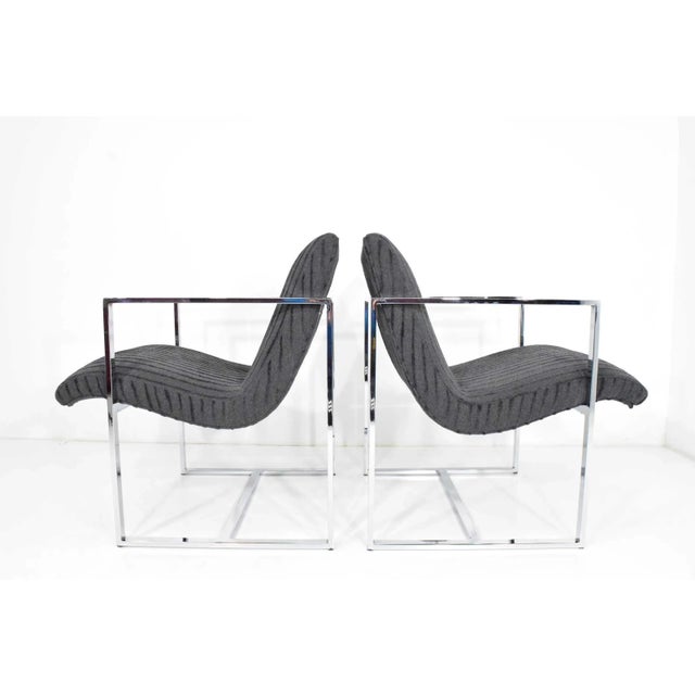 Mid 20th Century Mid 20th Century Attributed to Milo Baughman Scoop Lounge Chairs For Sale - Image 5 of 11