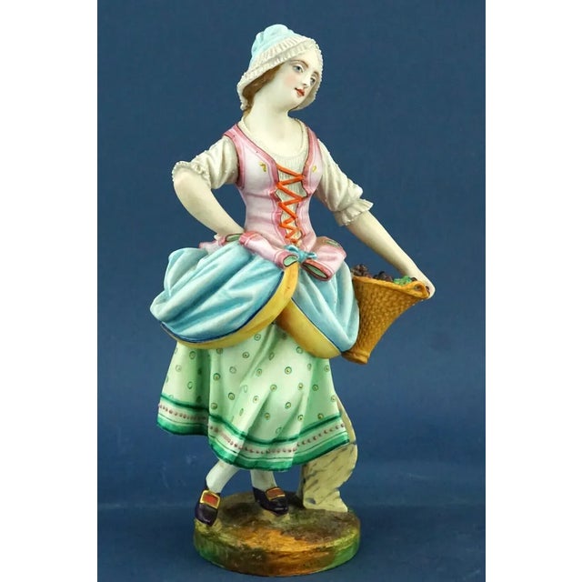 19th Century Biscuit Porcelain Lady by Jean Gille, Paris, France For Sale - Image 9 of 18